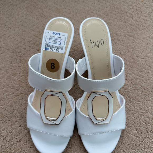 Ross Impo White Wedges - Picture 1 of 6